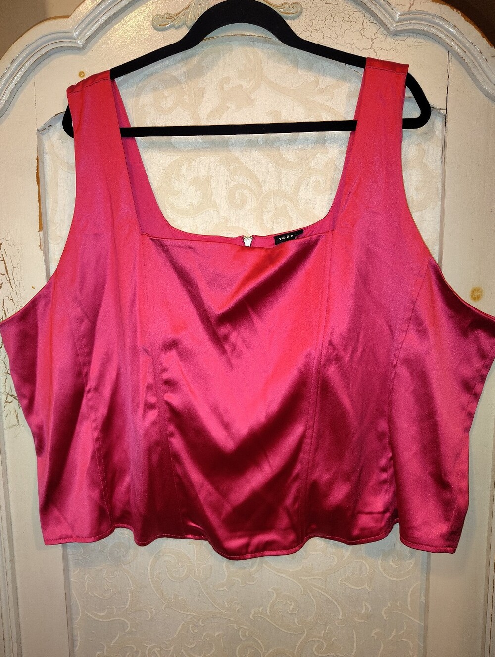 Torrid Size 5 Pink Satin Cropped Corset